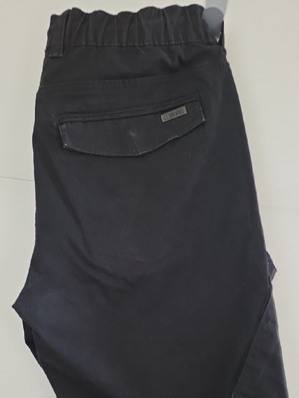 Cohen_Black Cargo Pants with Drawstring Waist